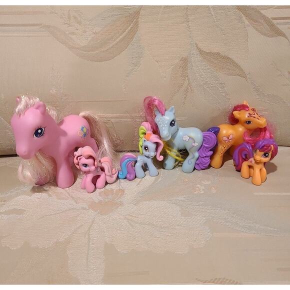 My Little Pony G3 Lot: Rainbow Dash, Scootaloo, and Pinkie Pie Vintage Hasbro - Picture 1 of 5